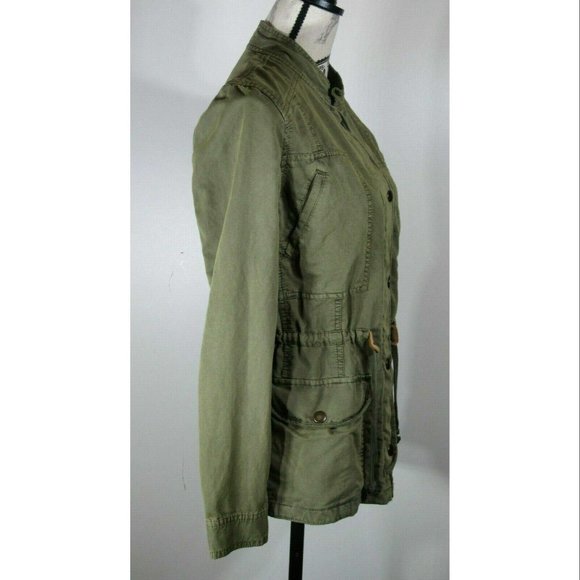 HINGE Drapey Military Jacket, Army Green, Womens Size Small - Picture 3 of 7